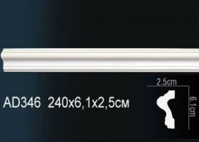 Молдинг Perfect AD346F Гибкий Д240xШ2.5xВ6.1 см /Перфект.