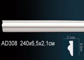 Молдинг Perfect AD308F Гибкий Д240xШ2.1xВ6.5 см /Перфект.