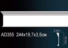 Молдинг Perfect AD355 Д244xШ3.5xВ19.7 см /Перфект.