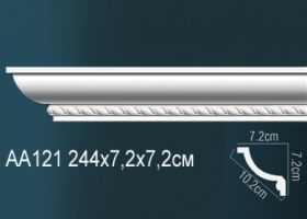 Карниз Потолочный Perfect AA121 Д240xШ7.2xВ7.2 см /Перфект.