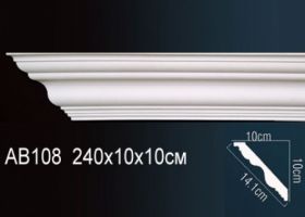 Карниз Потолочный Perfect AB108 Д240xШ10xВ10 см /Перфект.