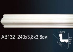 Карниз Потолочный Perfect AB132F Гибкий Д240xШ3.8xВ3.8 см /Перфект.
