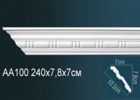 Карниз Потолочный Perfect AA100F Гибкий Д240xШ7xВ7.8 см /Перфект.