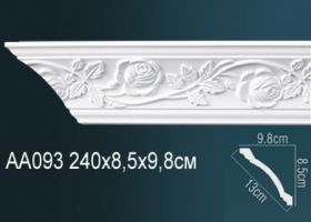 Карниз Потолочный Perfect AA093F Гибкий Д240xШ9.8xВ8.5 см /Перфект.
