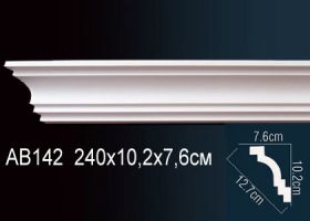 Карниз Потолочный Perfect AB142F Гибкий Д240xШ7.6xВ10.2 см /Перфект.
