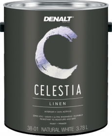Краска для Стен и Потолков Denalt 3801 Celestia Linen 1л Ультраматовая, Моющаяся, Белая.