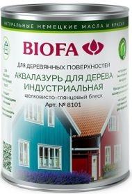 Аквалазурь для Дерева, Индустриальная Biofa 8101 10л 8108 Мокрый Песок Шелковисто-Глянцевый Блеск / Биофа 8101.