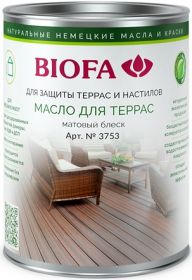 Масло для Террас Biofa 3753 0.125л 3704 Термодерево Полуглянцевое / Биофа 3753.