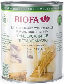 Универсальное Твердое Масло Biofa 2.5л 2044 Шелковисто-Матовое, 2011 Янтарный, Интерьерное / Биофа 2044.