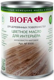 Цветное Масло для Интерьера Biofa 8500 1л 8544 Бразильский Дуб Шелковисто-Матовое для Внутренних Работ / Биофа 8500.