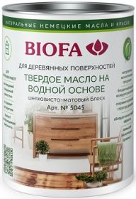 Твердое Масло на Водной Основе Biofa 5045 2.2л 5013 Руссильон Шелковисто-Матовое для Внутренних Работ / Биофа 5045.