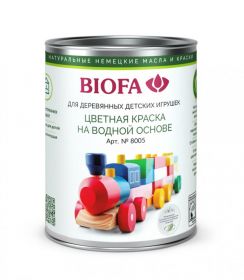 Краска для Деревянных Игрушек Biofa 8005 1л 8005-05 Голубой Шелковисто-Матовая / Биофа.