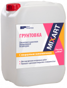 Грунтовка Silk Plaster Mixart 5л для Декоративных Штукатурок Белая с Кварцевым Наполнителем / Силк Пластер Миксарт.