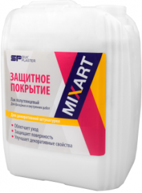 Лак для Фасада и Интерьера Silk Master Mixart 1л Полуглянцевый для Внутренних и Наружных Работ / Силк Мастер Миксарт.