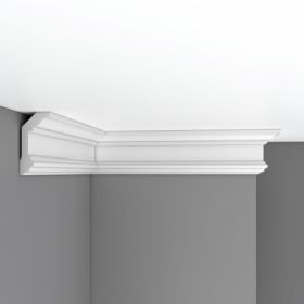 Плинтус Потолочный Гладкий Decomaster 96321F В100хШ50хД2400 мм / Декомастер.