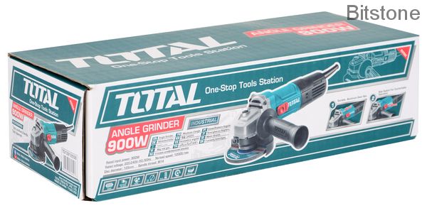 Угловая шлифовальная машина TOTAL TG10912556 , 900Вт, 125мм, 12000об/мин.
