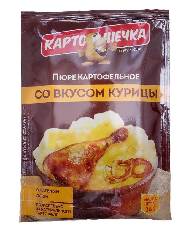 КАРТОШЕЧКА Пюре картофельное  ПАКЕТ СО ВКУСОМ КУРИЦЫ 36г