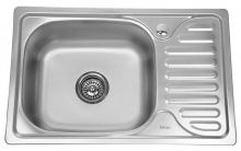 мойка кухонная врезная из нержавеющей стали SINKLIGHT N 6642 L 0.8/180 1D декор левая