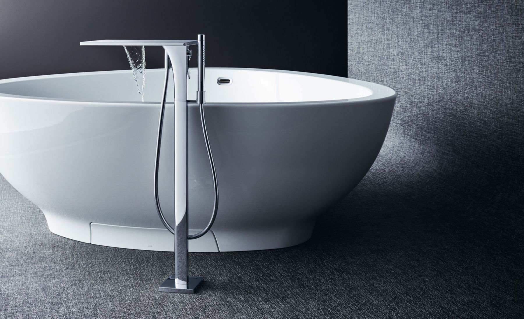 Напольный смеситель Hansgrohe AXOR Massaud для ванны с душем 18450000 схема 6