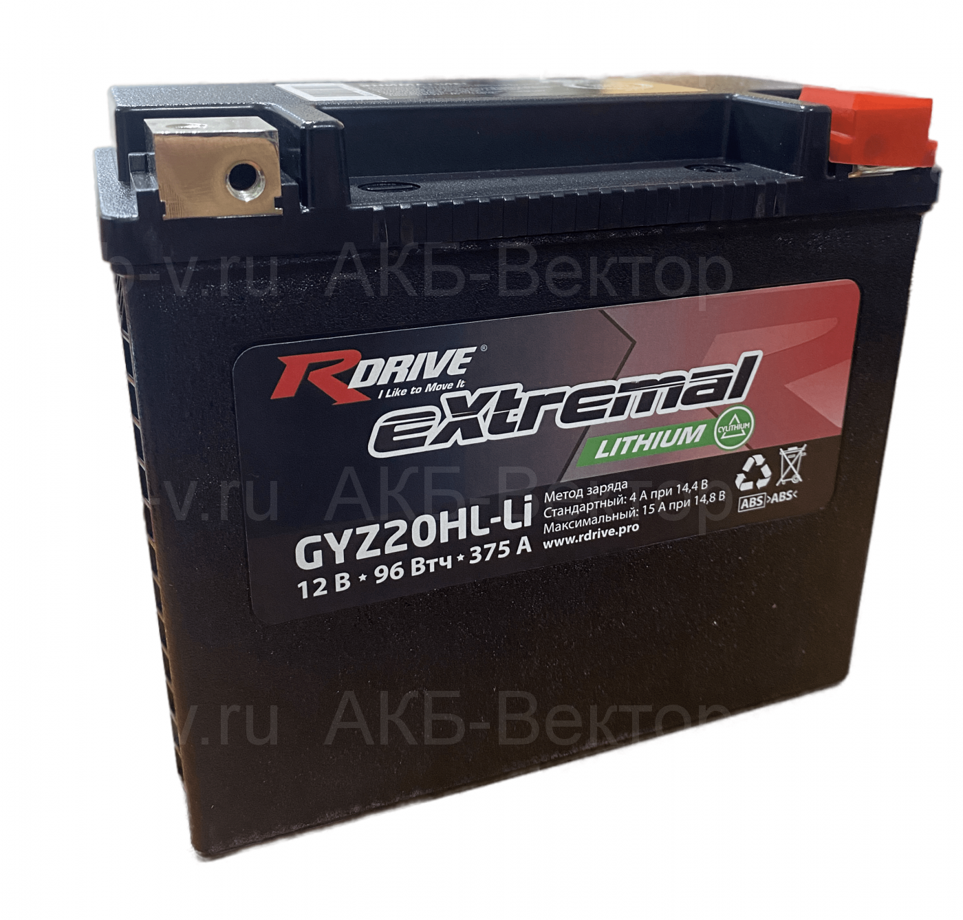 Аккумулятор Drive eXtremal Lithium GYZ20HQ-Li  500A (LiFePo4) 102Втч (66000174 HARLEY)