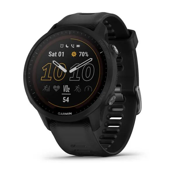 Умные часы Garmin Forerunner 955 Solar с черным ремешком