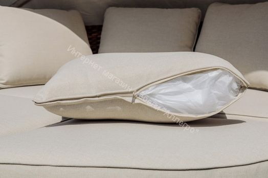 Диван-трансформер Violetta (шезлонг-трансформер) с подушками ротанг искусственный, Коричневый