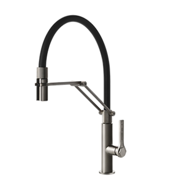 Кухонный смеситель Gessi Officine 60055 с выдвижным изливом схема 1