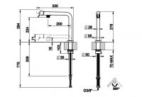 Кухонный смеситель Gessi SU&GIU 60071 схема 2