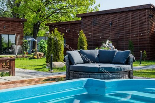 Диван-трансформер Violetta (шезлонг-трансформер) с подушками ротанг искусственный, Серый