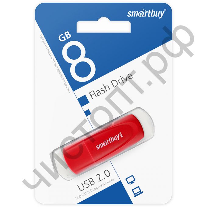флэш-карта Smartbuy 8GB Scout Red