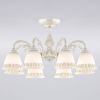 Люстра Классическая Eurosvet 60107/8 Белая с Золотом, Металл / Евросвет.