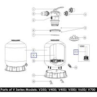 Дюзовая коробка в комплекте с трубой для Aquaviva V500 89010104