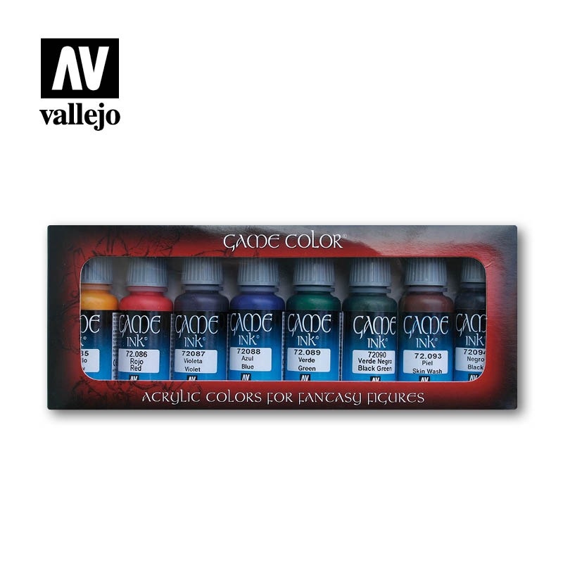 Набор красок Vallejo - Game Inks (8 красок по 17 мл)