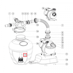 Дюзовая коробка 89033603 в комп-ке с трубой для Aquaviva FSU