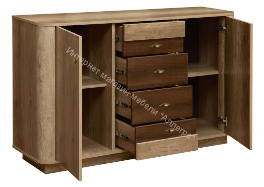 Комод 34.11 Фантазия 1388 мм, Дуб каньон/Дуб кальяри