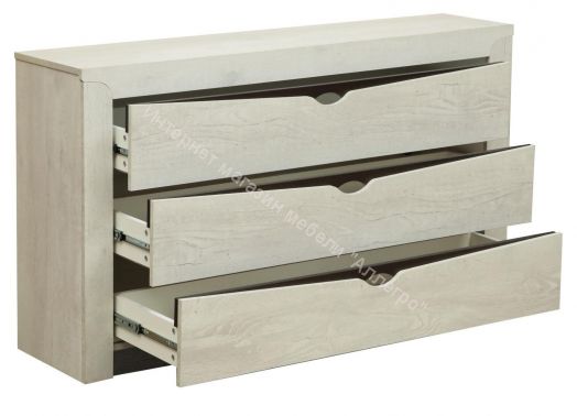 Комод 30.11 Лючия 1372 мм, Бетон пайн белый/Венге