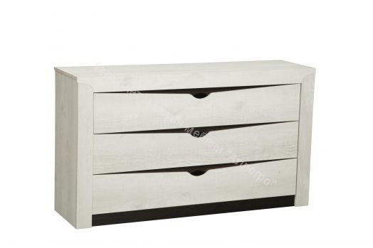 Комод 30.11 Лючия 1372 мм, Бетон пайн белый/Венге