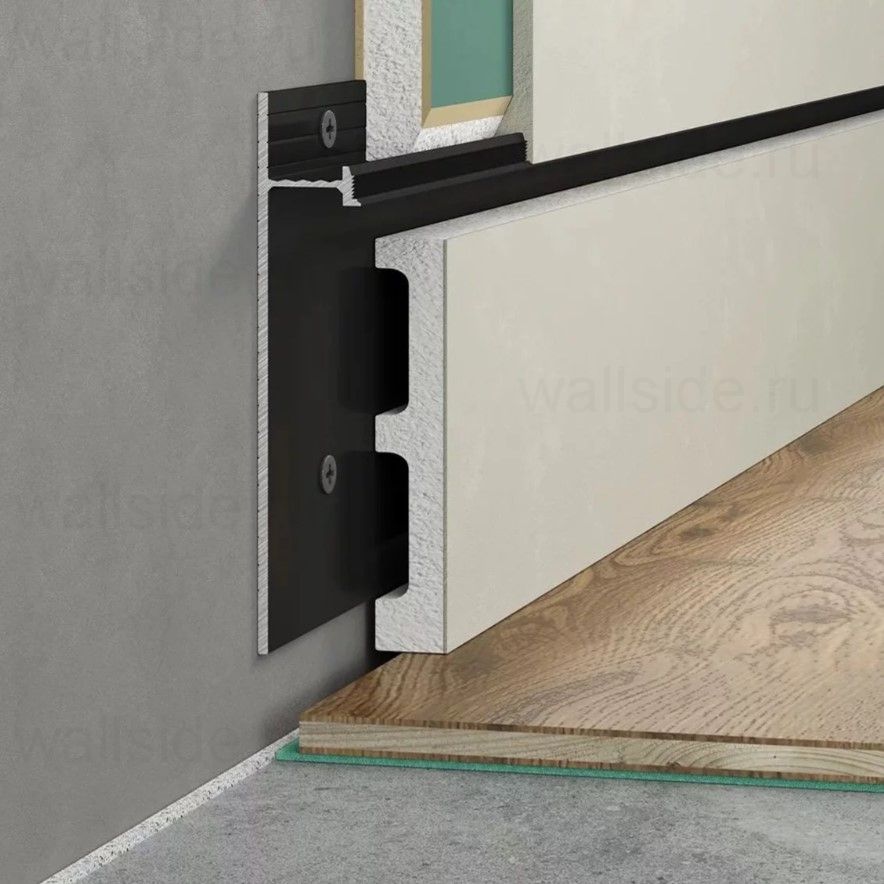 Скрытый плинтус Laconistiq Strong чёрный