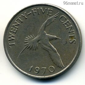 Бермудские острова 25 центов 1970