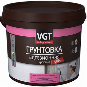 Грунтовка Адгезионная VGT Mini 8кг ВД-АК-0301 Кроющая, Белая для Декоративных Штукатурок / ВГТ Мини.
