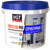 Краска Фасадная Структурная VGT Protector Pro 7кг Зерно 0.5-1мм для Внутренних и Наружных Работ / ВГТ Протектор Про.