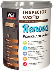 Краска для Мебели Полиуретановая VGT Renova 1кг для Окрашивания Столов, Стульев, Кроватей / ВГТ Ренова.*