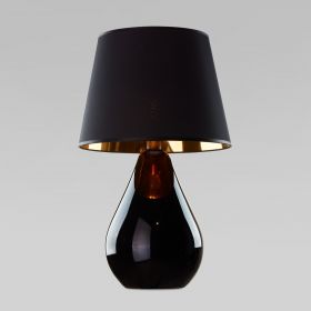 Настольная Лампа с Абажуром Eurosvet 5454 Lacrima Black Черный / Евросвет.