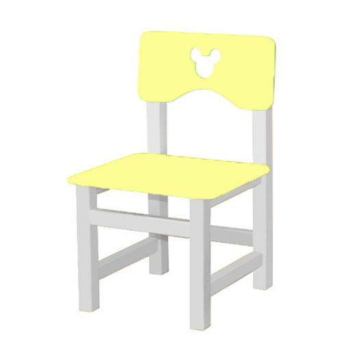 РК-54.1 Стул МДФ нерегулируемый С ФРЕЗЕРОВКОЙ "Лимонный"