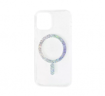 Чехол прозрачный с блестками FIBRA с Magsafe для iPhone 12 Pro