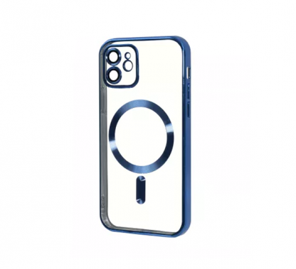 Чехол хромированный прозрачный FIBRA с Magsafe для iPhone 12