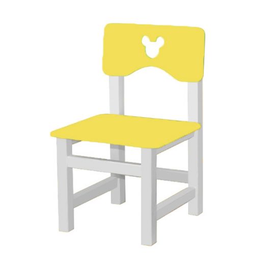 РК-54.1 Стул МДФ нерегулируемый С ФРЕЗЕРОВКОЙ "Жёлтый"