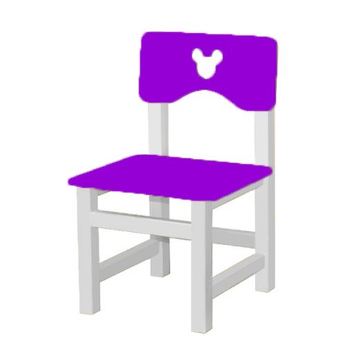 РК-54.1 Стул МДФ нерегулируемый С ФРЕЗЕРОВКОЙ "Фиолетовый"