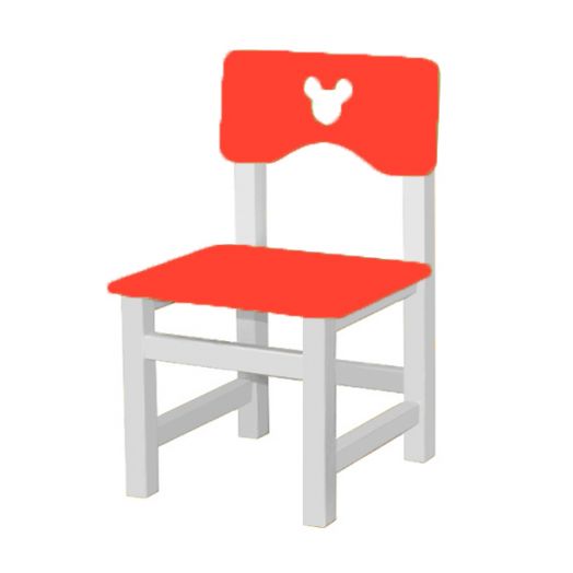 РК-54.1 Стул МДФ нерегулируемый С ФРЕЗЕРОВКОЙ "Красный"