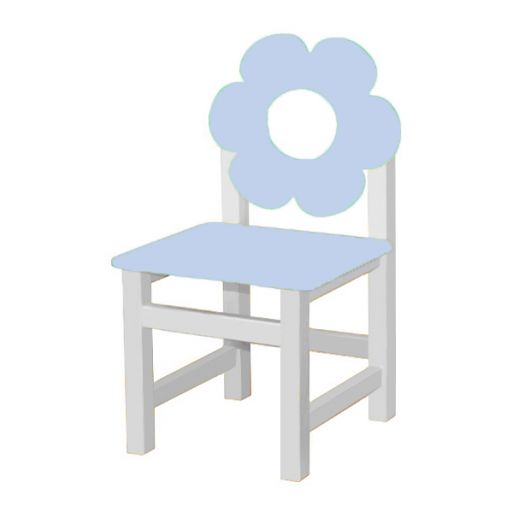 РК-54.2 Стул МДФ нерегулируемый  "Цветок королевский голубой"